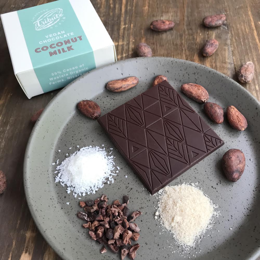 【カカオ工房トリビュート】ビーントゥバーチョコレート COCONUT MILK 4袋セット
