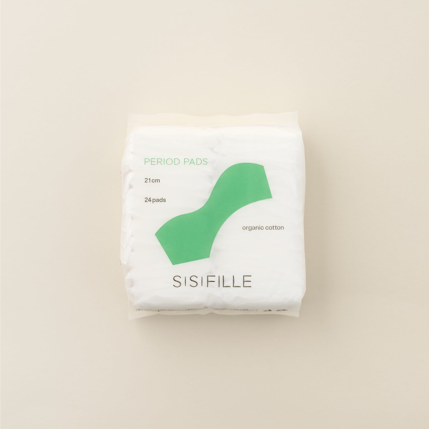 【SISIFILLE】PERIOD PADS ピリオドパッド 21cm 羽なし24枚入